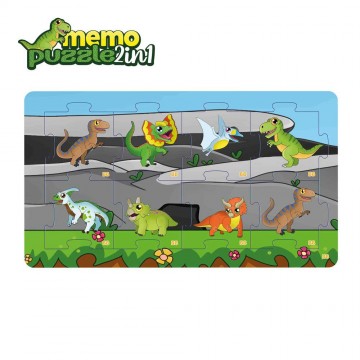 Biobuddie memo en puzzel dino 5
