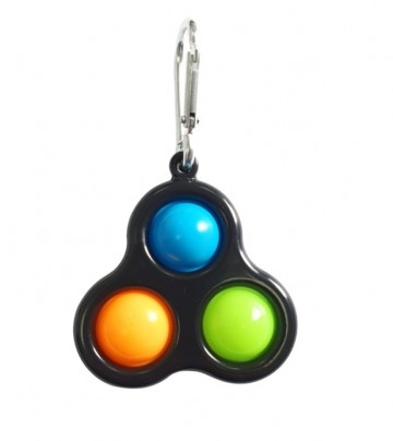 Pop it sleutelhanger 3 kleurig blauw oranje groen