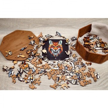 Wooden puzzle fox 3