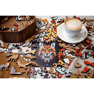Wooden puzzle fox 4