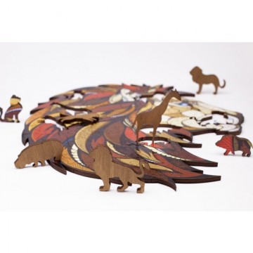 Wooden puzzle lion 2