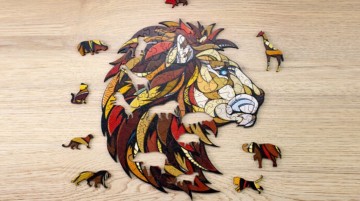 Wooden puzzle lion 7