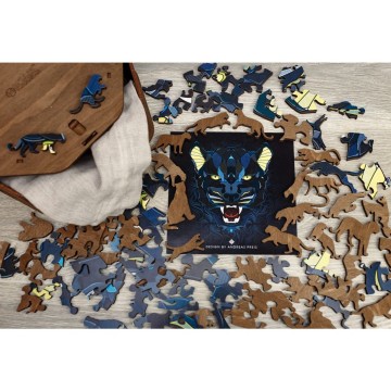 Wooden puzzle panther 4